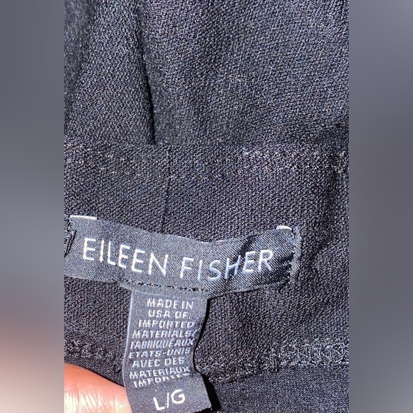 Eileen Fisher Crop Pants Women L Career Office Wear Basic‎ Closet Essentials - Picture 3 of 6